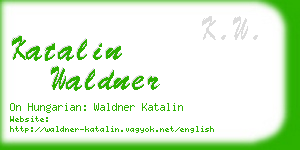 katalin waldner business card